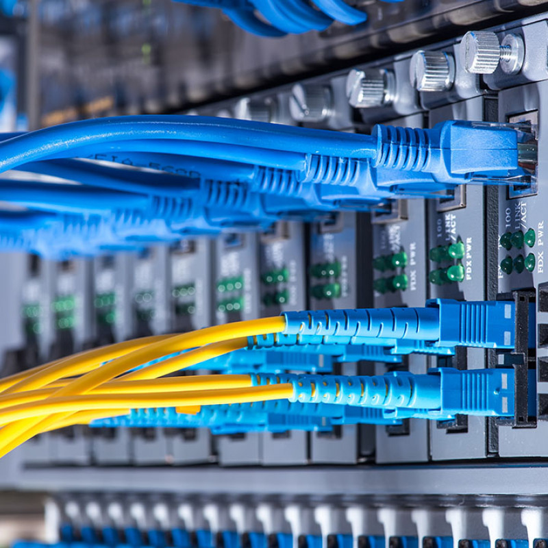 Ethernet cords plugged in